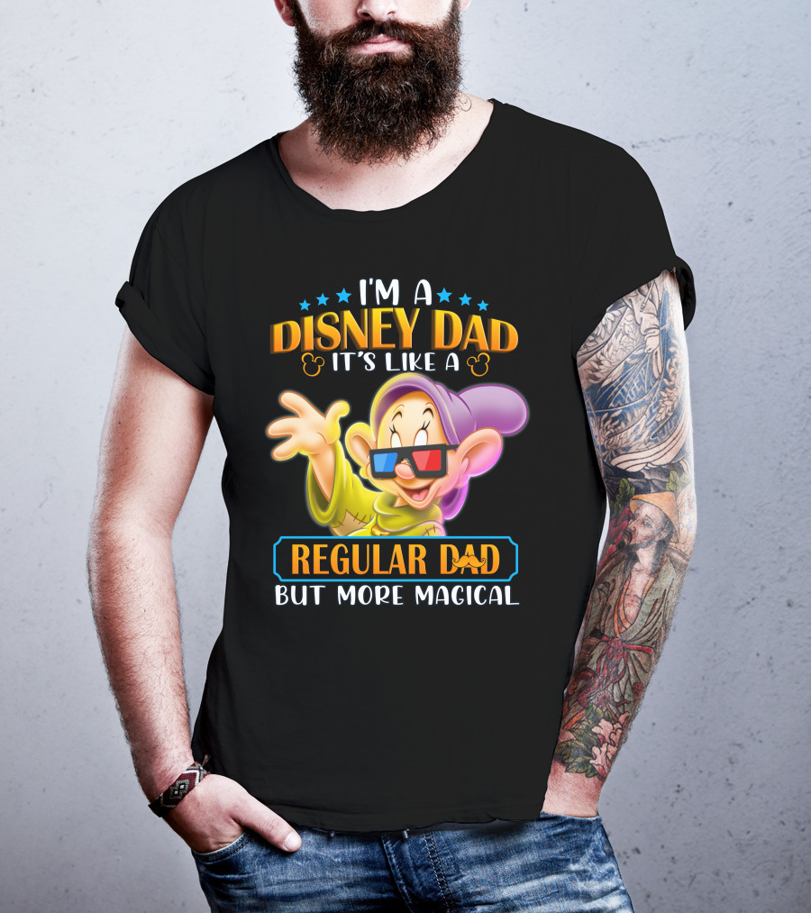 I'm A Disney Dad It's Like A Regular Dad But More Magical Dopey 3D Glasses T-Shirt