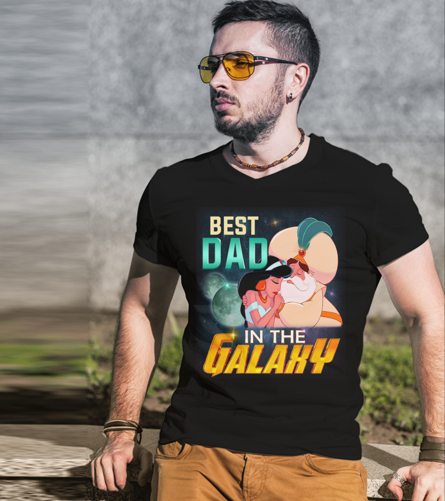 Best Dad In The Galaxy Jasmine And Her Father T-Shirt