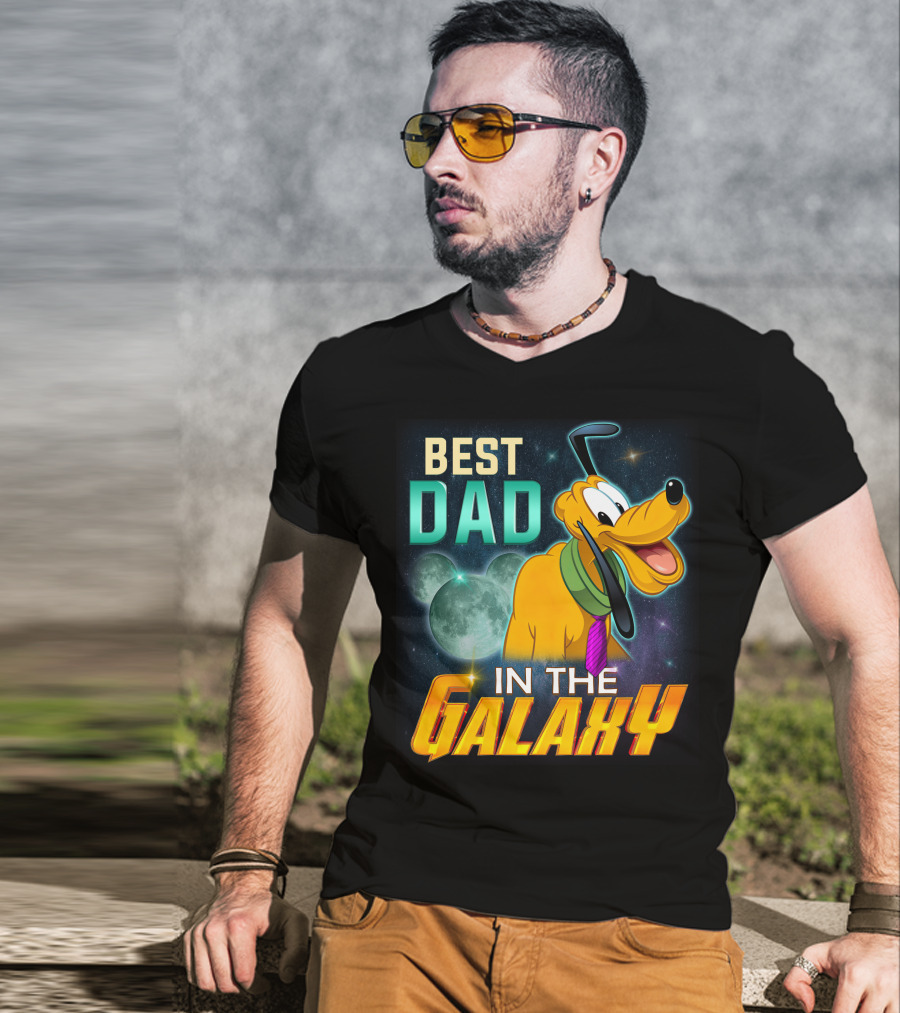 Best Dad Pluto IN The Galaxy T-Shirt