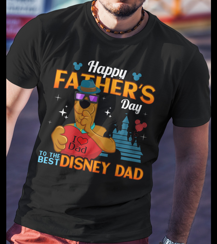 Happy Father's Day Scooby Doo I Love Dad To The Best Disney Dad T-Shirt
