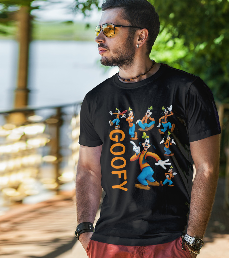 Goofy Vibrant Comic Character In Multiple Poses T-Shirt