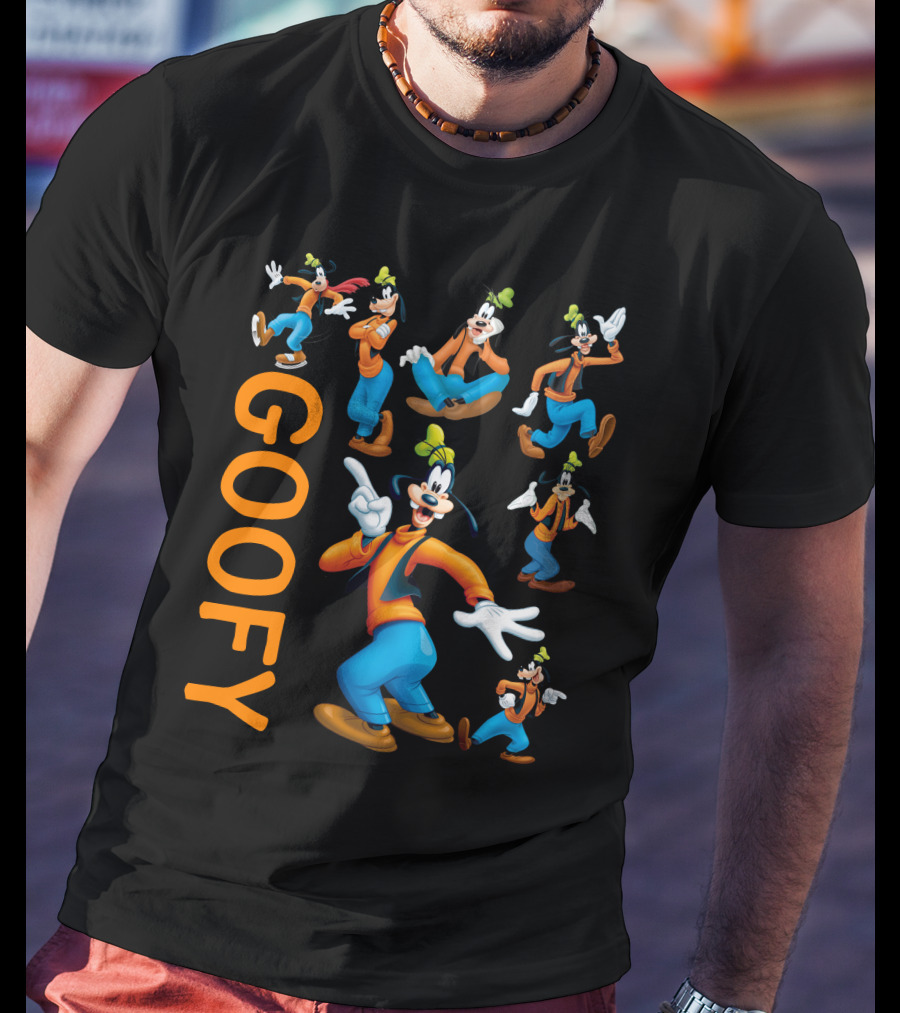 Goofy Vibrant Comic Character In Multiple Poses T-Shirt