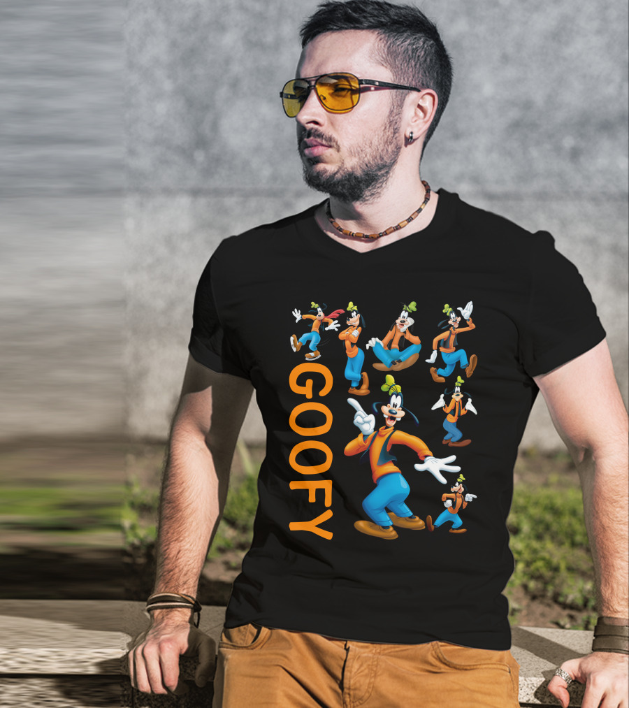 Goofy Vibrant Comic Character In Multiple Poses T-Shirt