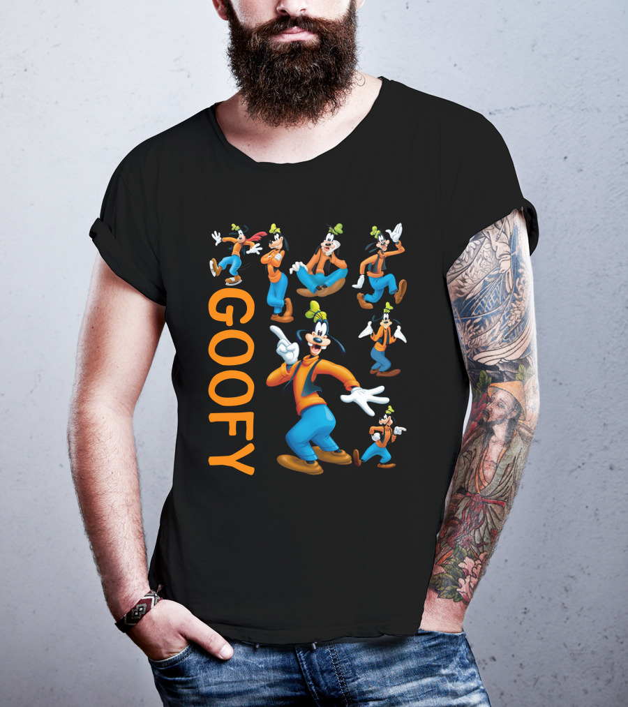 Goofy Vibrant Comic Character In Multiple Poses T-Shirt