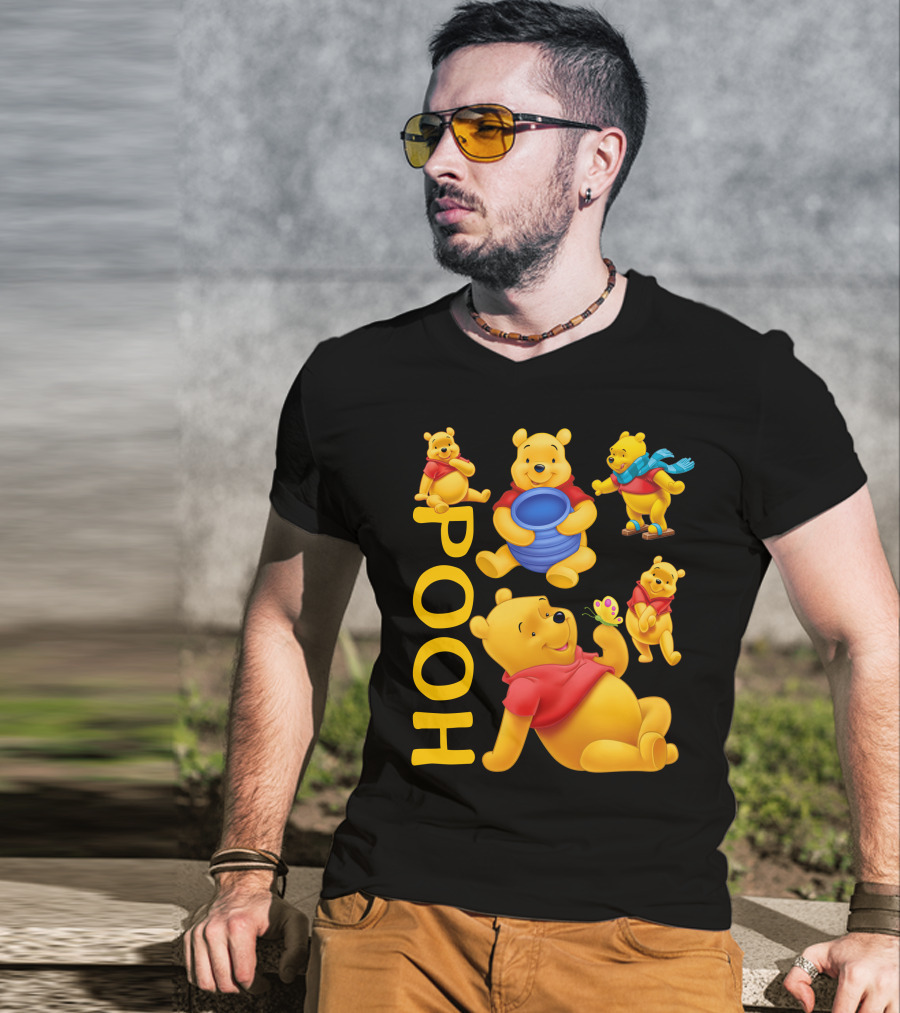Pooh Bear Red Shirt Honey Fun T-Shirt