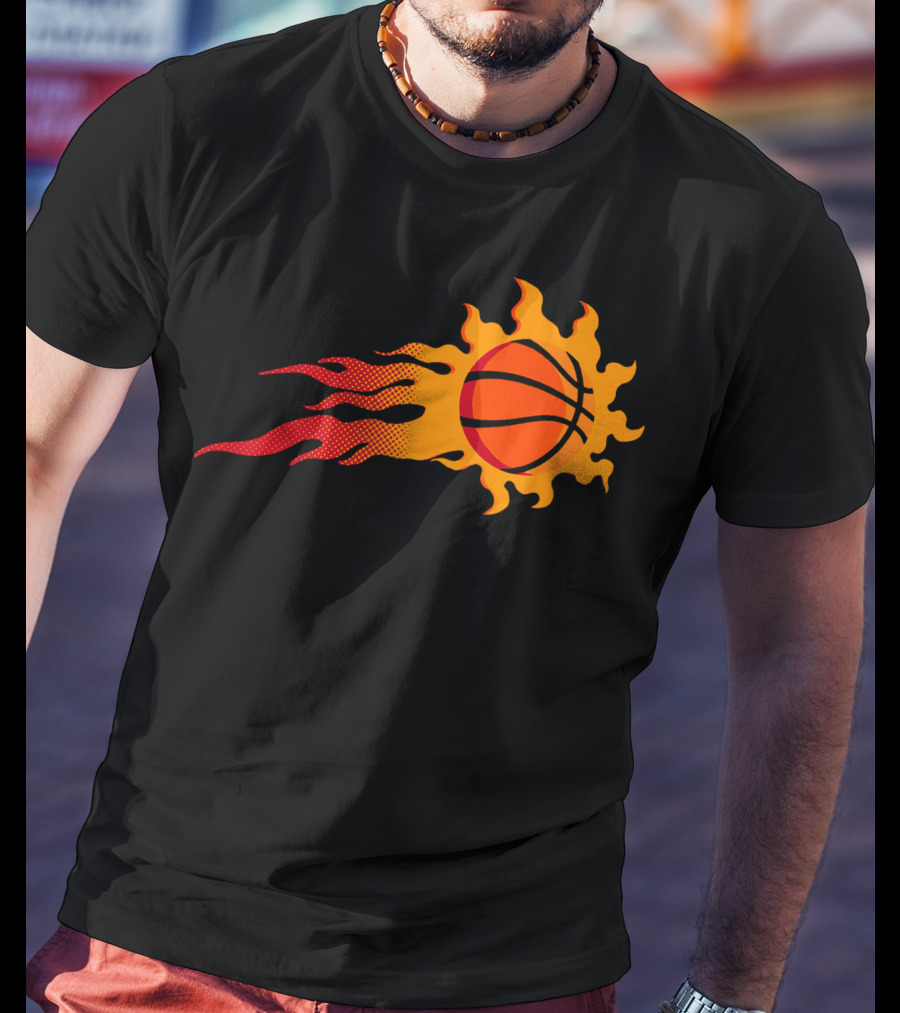Style 11 Flaming Basketball T-Shirt