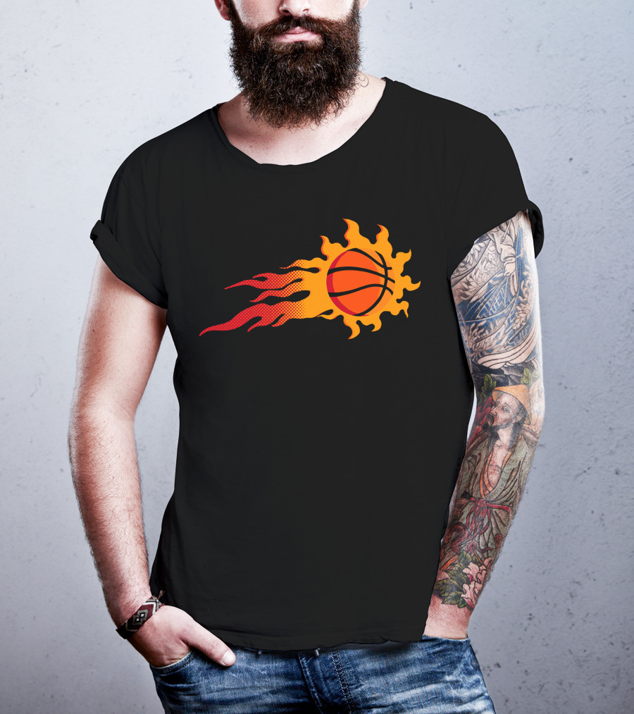 Style 11 Flaming Basketball T-Shirt