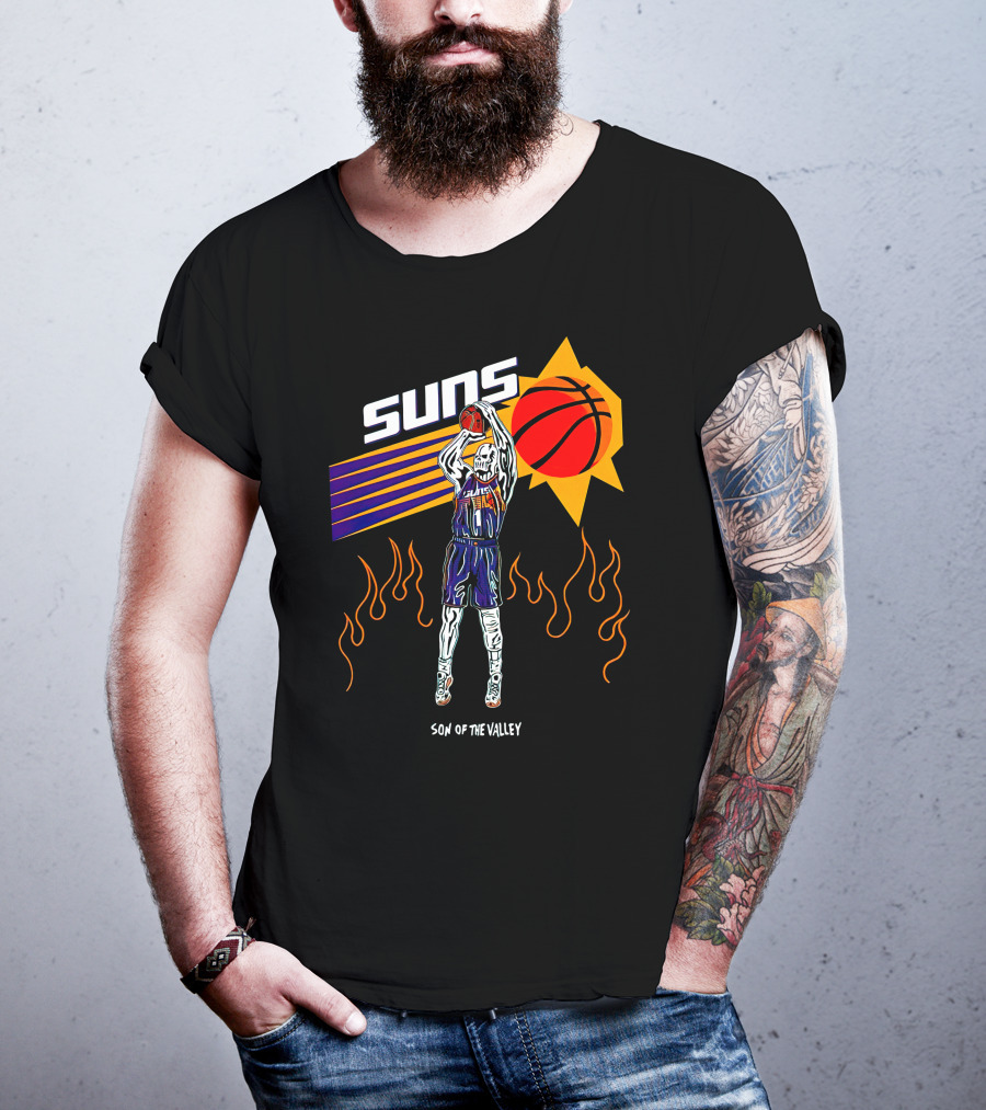 Suns Son Of The Valley Basketball Flames T-Shirt