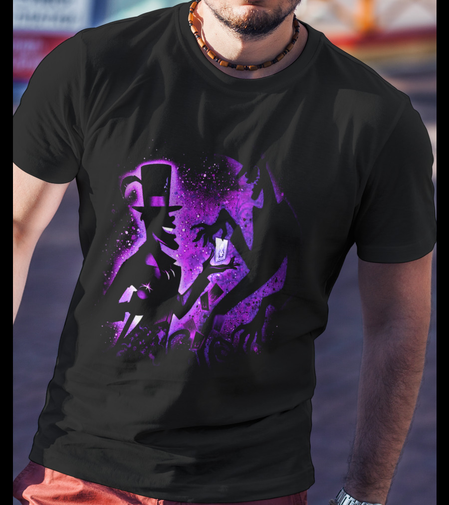 Dr. Facilier Shadow Silhouette Purple Magic Card Tarot T-Shirt