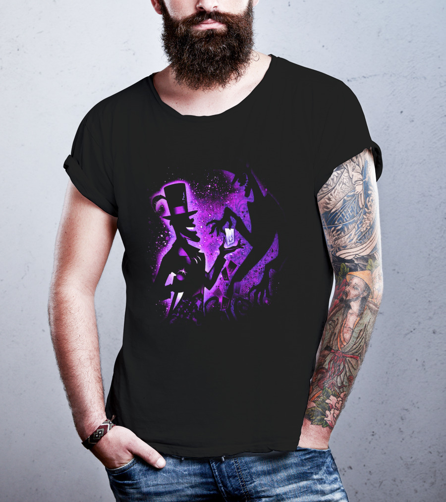 Dr. Facilier Shadow Silhouette Purple Magic Card Tarot T-Shirt