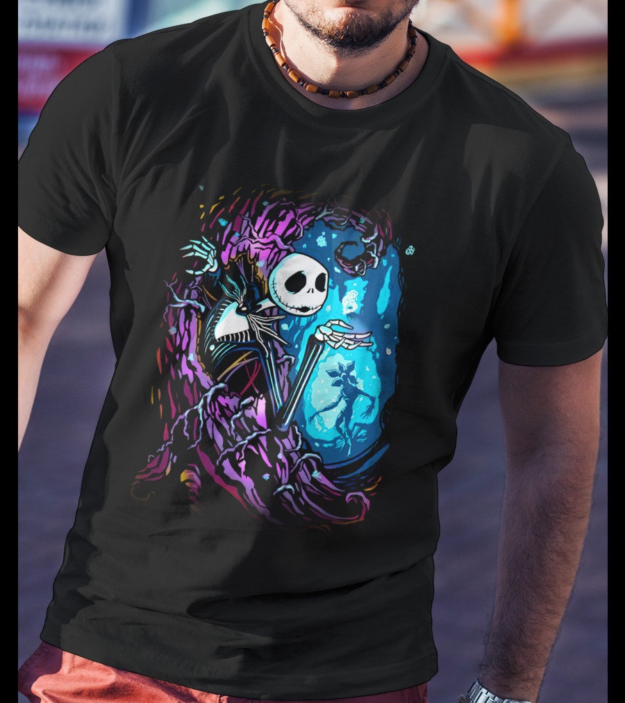 Jack Skellington Night Sky Fantasy Scene T-Shirt