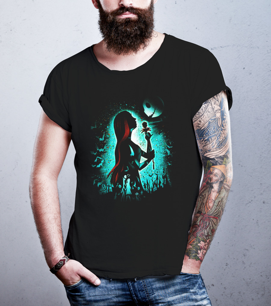 Sally The Nightmare Before Christmas Jack Silhouette Scene T-Shirt