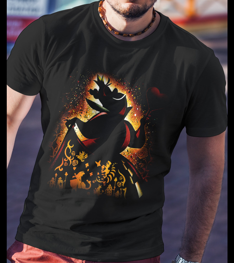 Queen Of Hearts Alice In Wonderland Silhouette Magic T-Shirt