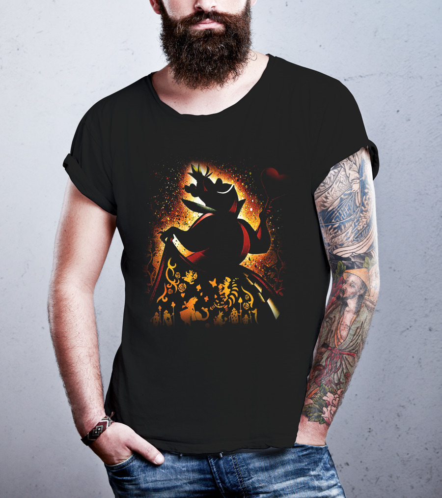 Queen Of Hearts Alice In Wonderland Silhouette Magic T-Shirt