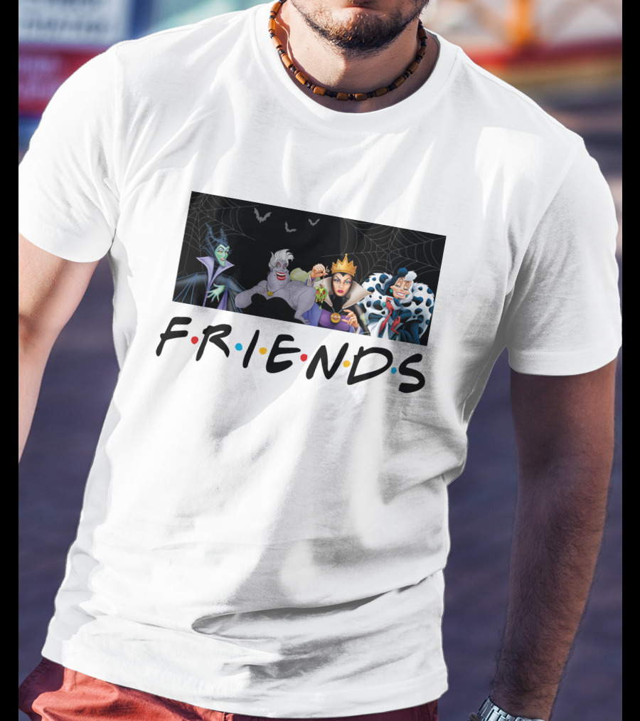 Friends Inspired Disney Villains Characters Group T-Shirt
