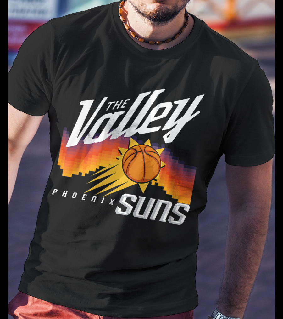 The Valley Phoenix Suns Basketball Logo Vintage Style T-Shirt
