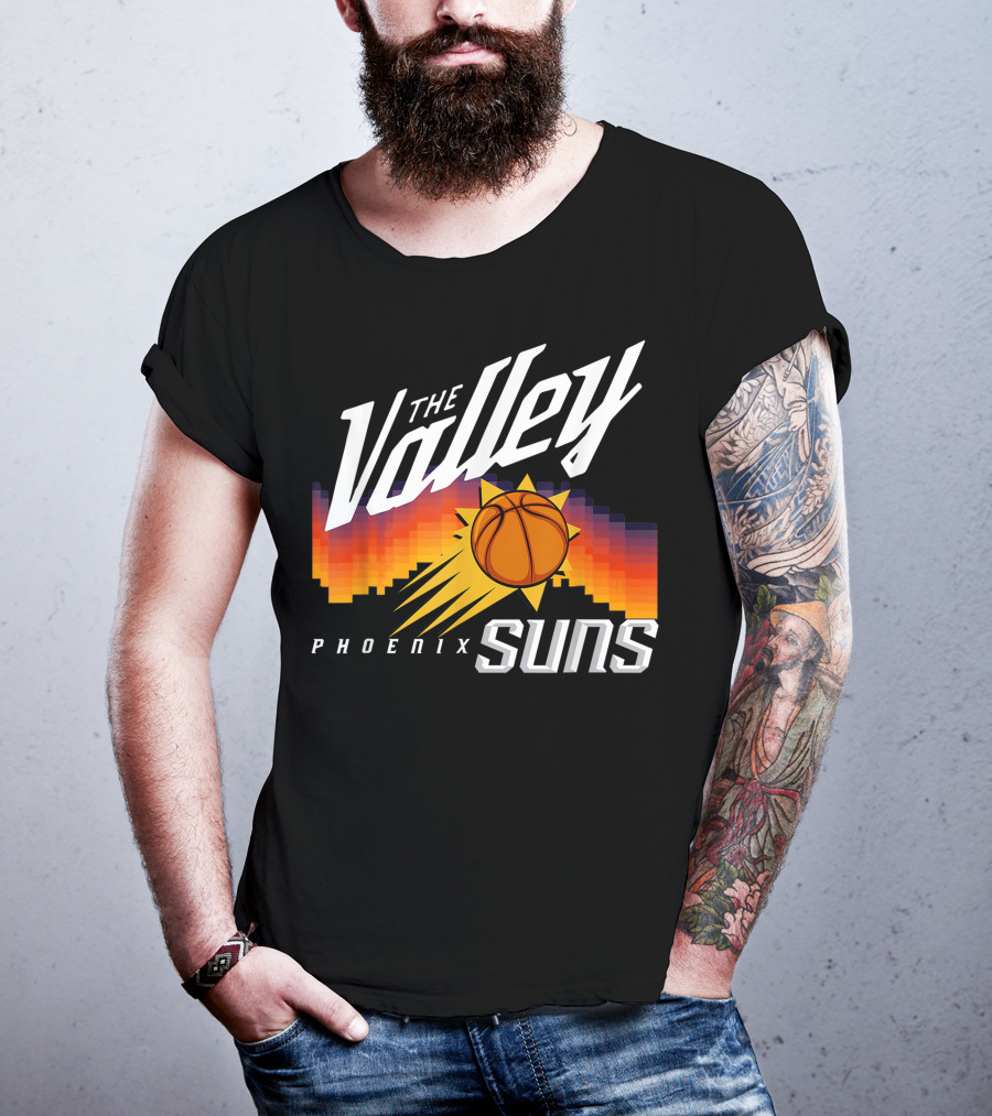 The Valley Phoenix Suns Basketball Logo Vintage Style T-Shirt