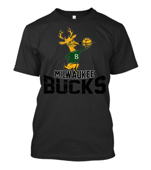 Milwaukee Bucks Retro Deer Basketball T-Shirt
