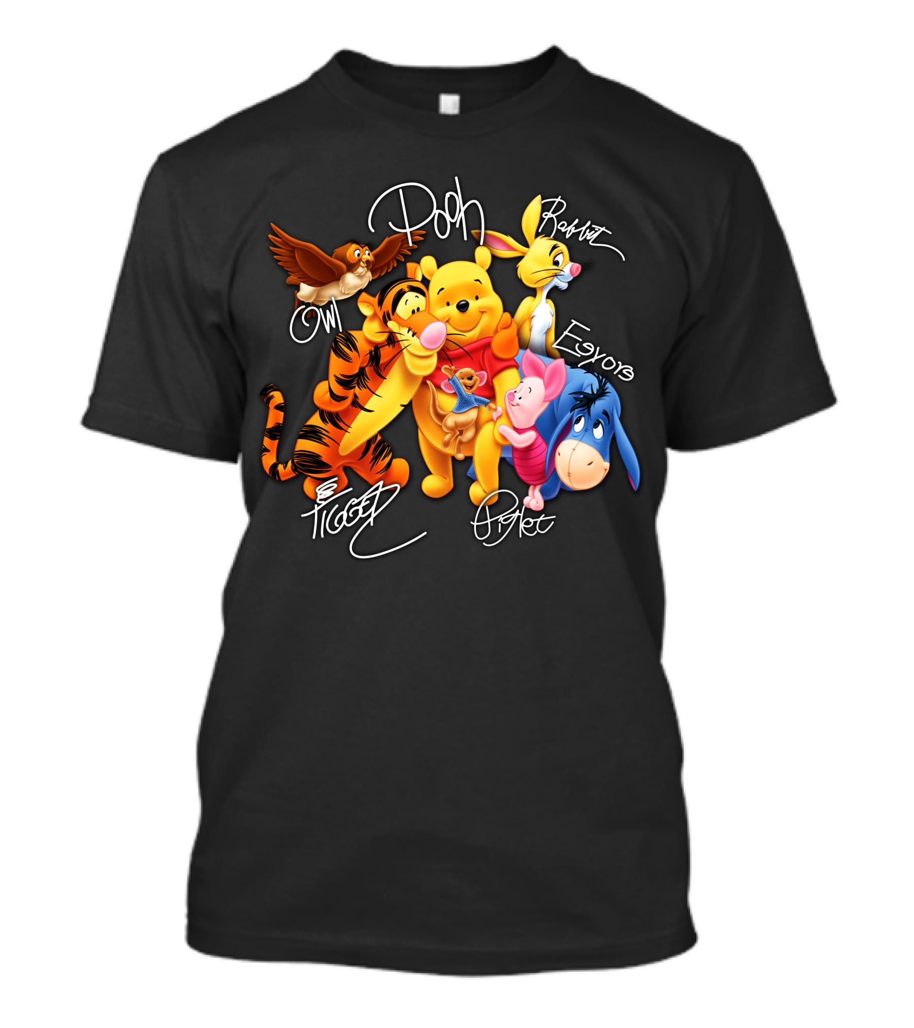 Pooh Tigger Piglet Eeyore Owl Rabbit T-Shirt