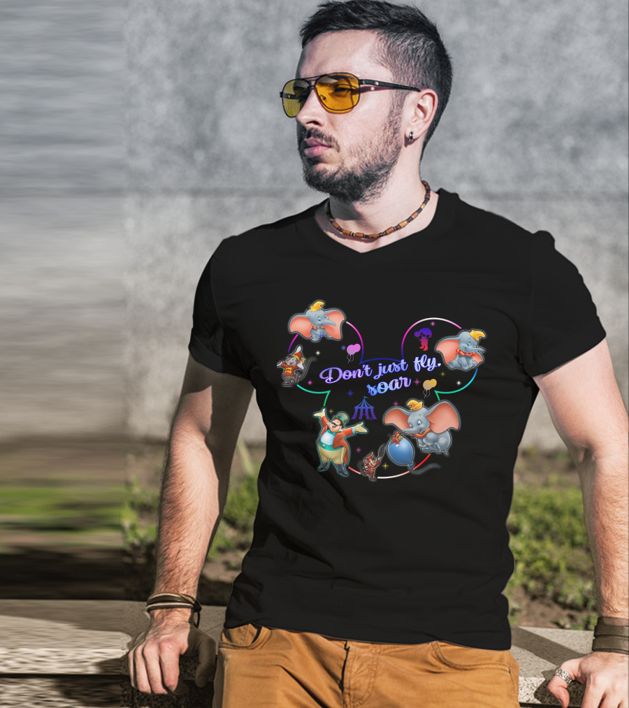 Dumbo Don't Just Fly Soar Mickey Ears Disney Concept T-Shirt
