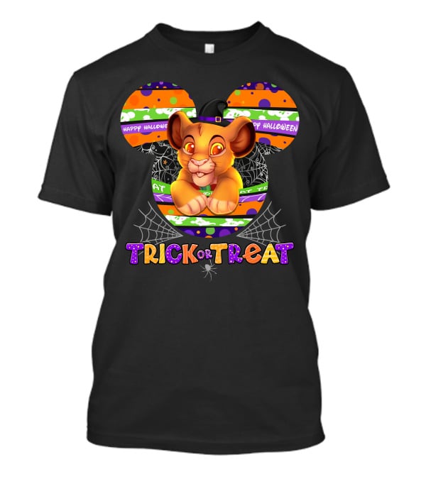 Trick Or Treat Simba Halloween Happy Halloween Mickey Mouse T-Shirt