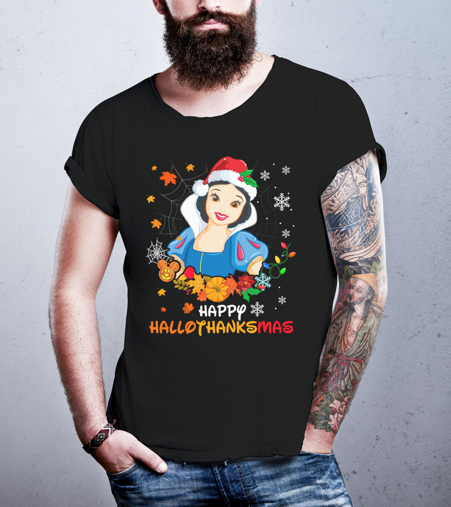 Happy Hallothanksmas Snow White Holiday Fusion T-Shirt