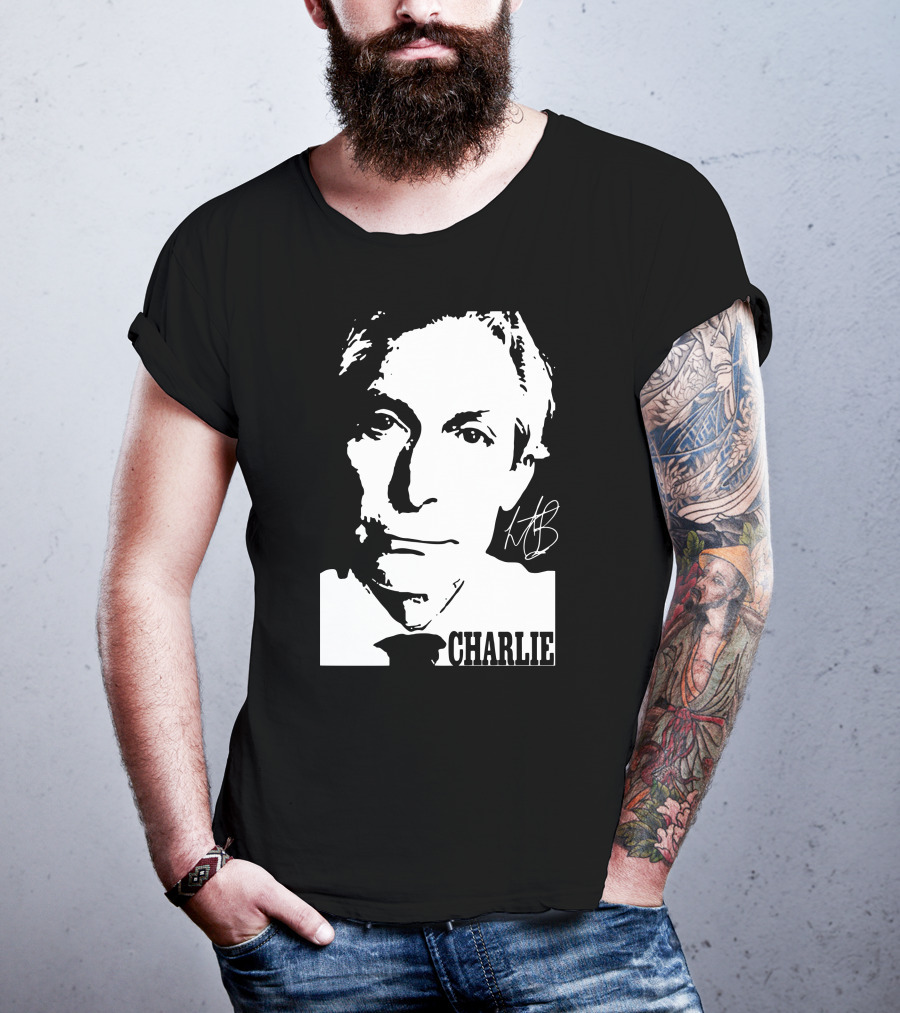 Charlie Thanks For Mermories Black And White T-Shirt