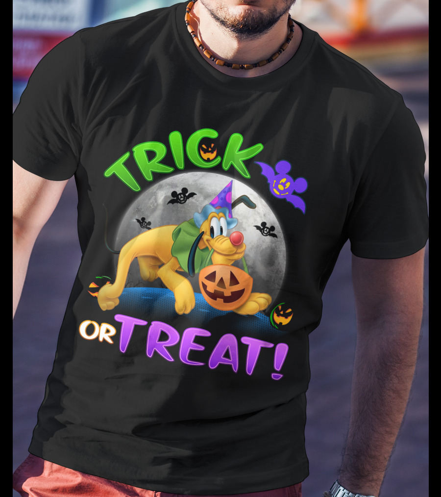 Trick Or Treat Pluto Halloween Disney T-Shirt