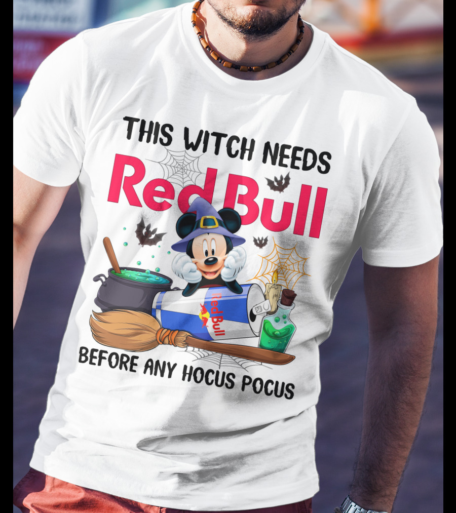 This Witch Needs Red Bull Before Any Hocus Pocus T-Shirt