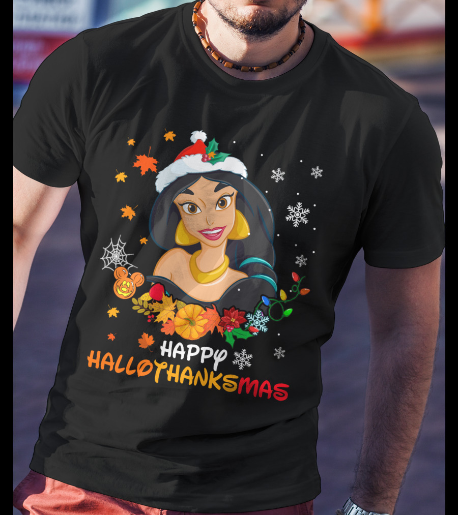 Happy Hallothanksmas Jasmine T-Shirt