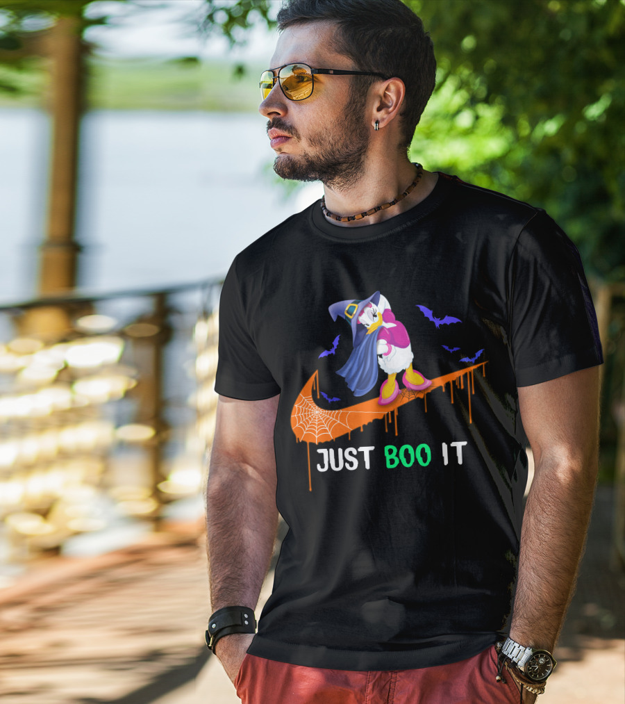 Daisy Witch Just Boo It Halloween Nike Style T-Shirt
