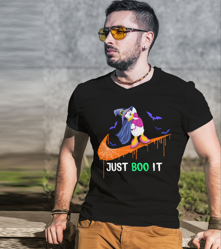 Daisy Witch Just Boo It Halloween Nike Style T-Shirt