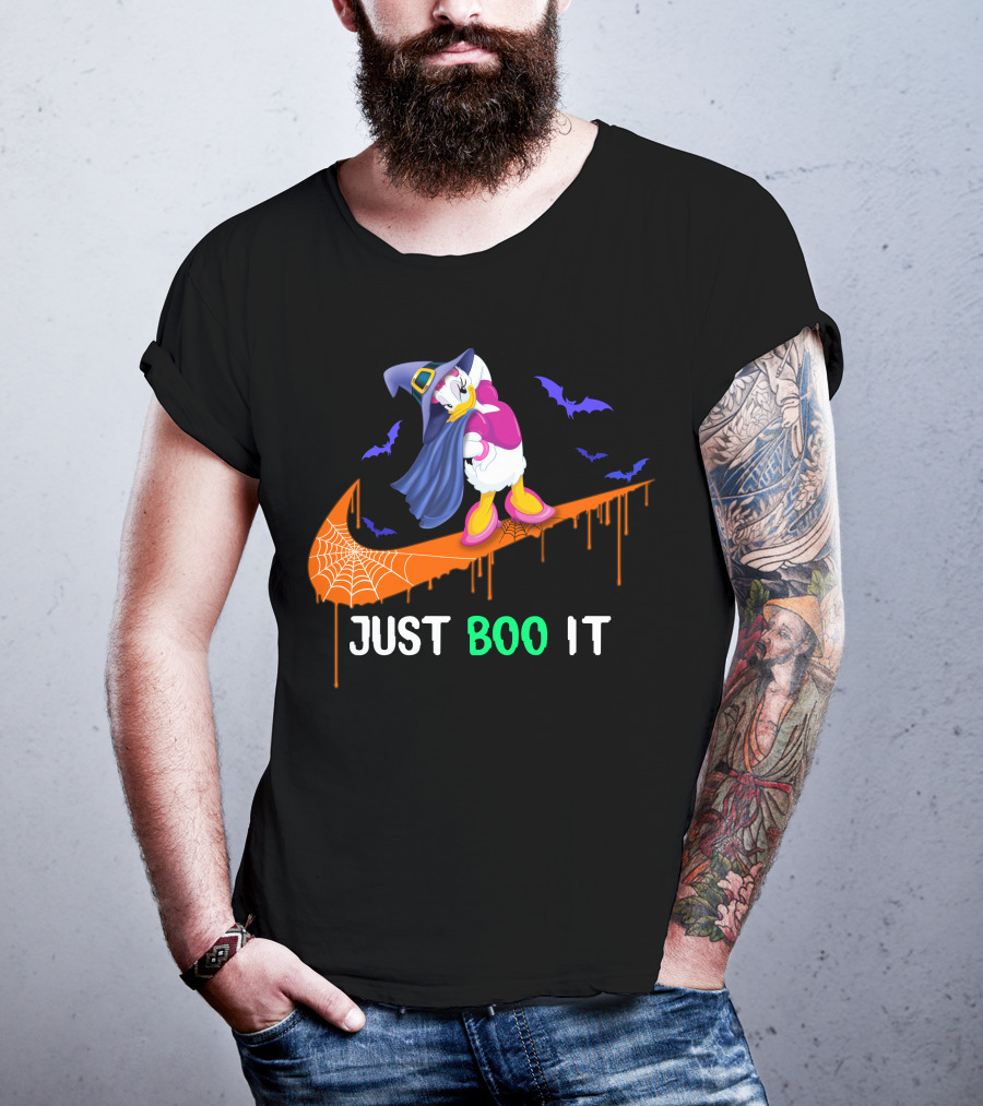 Daisy Witch Just Boo It Halloween Nike Style T-Shirt