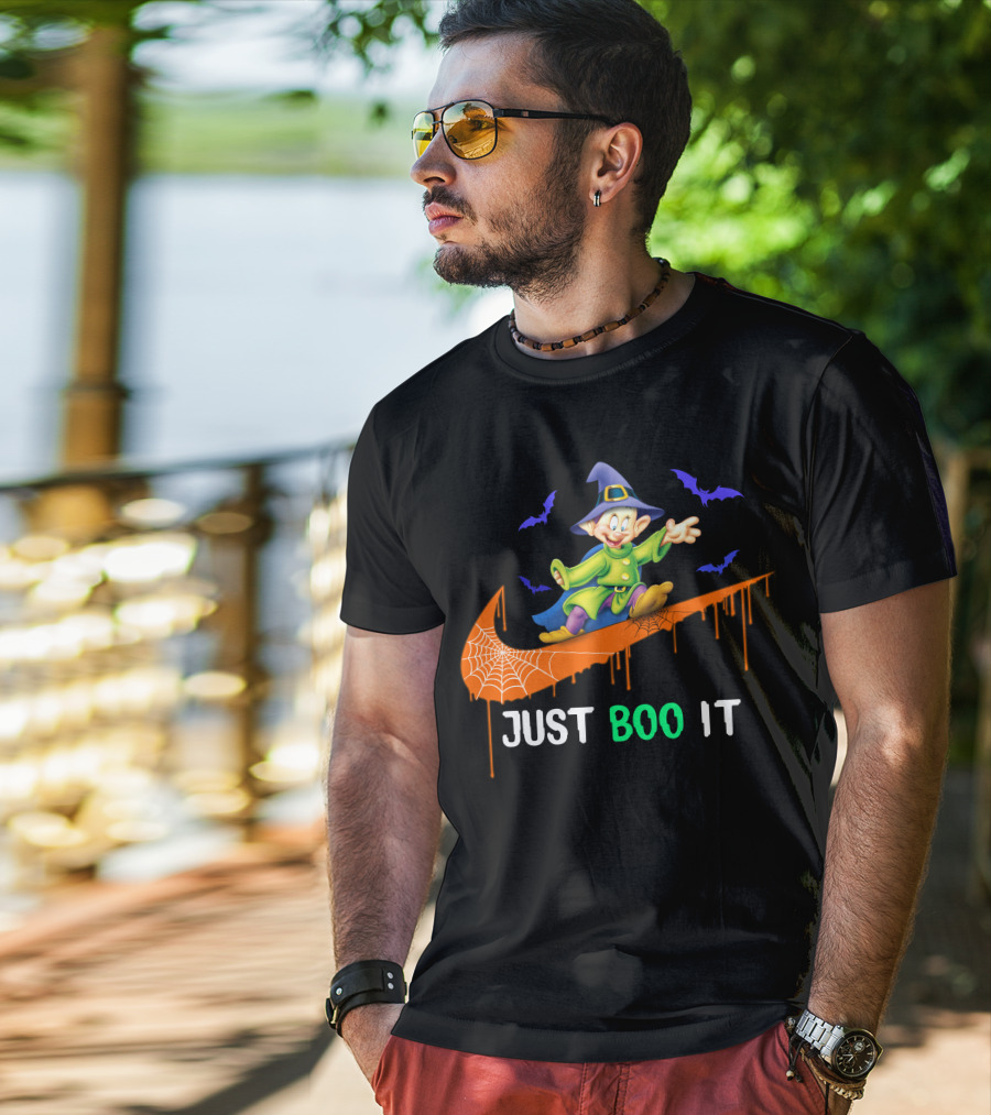 Just Boo It Dopey Halloween Bats Nike Swoosh T-Shirt