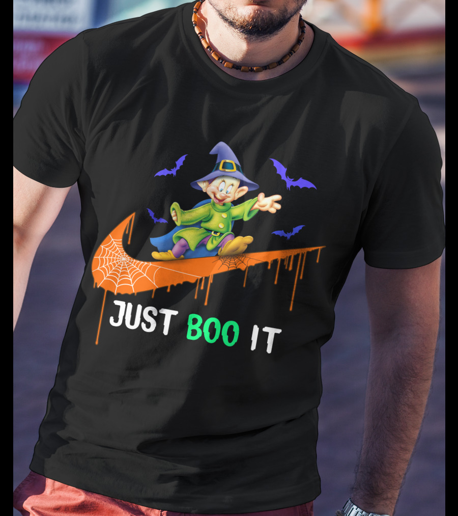 Just Boo It Dopey Halloween Bats Nike Swoosh T-Shirt