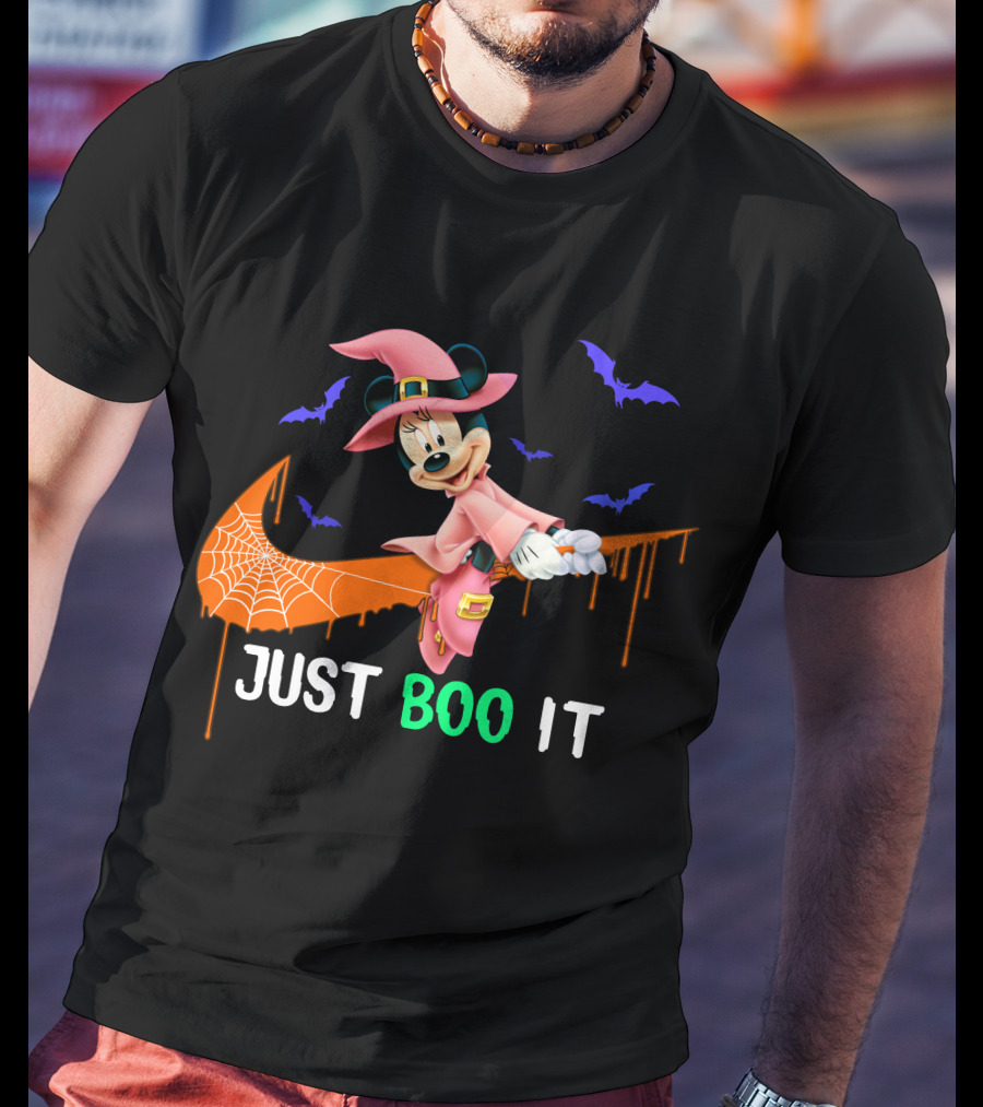 Just Boo It Minnie Halloween Witch Nike T-Shirt