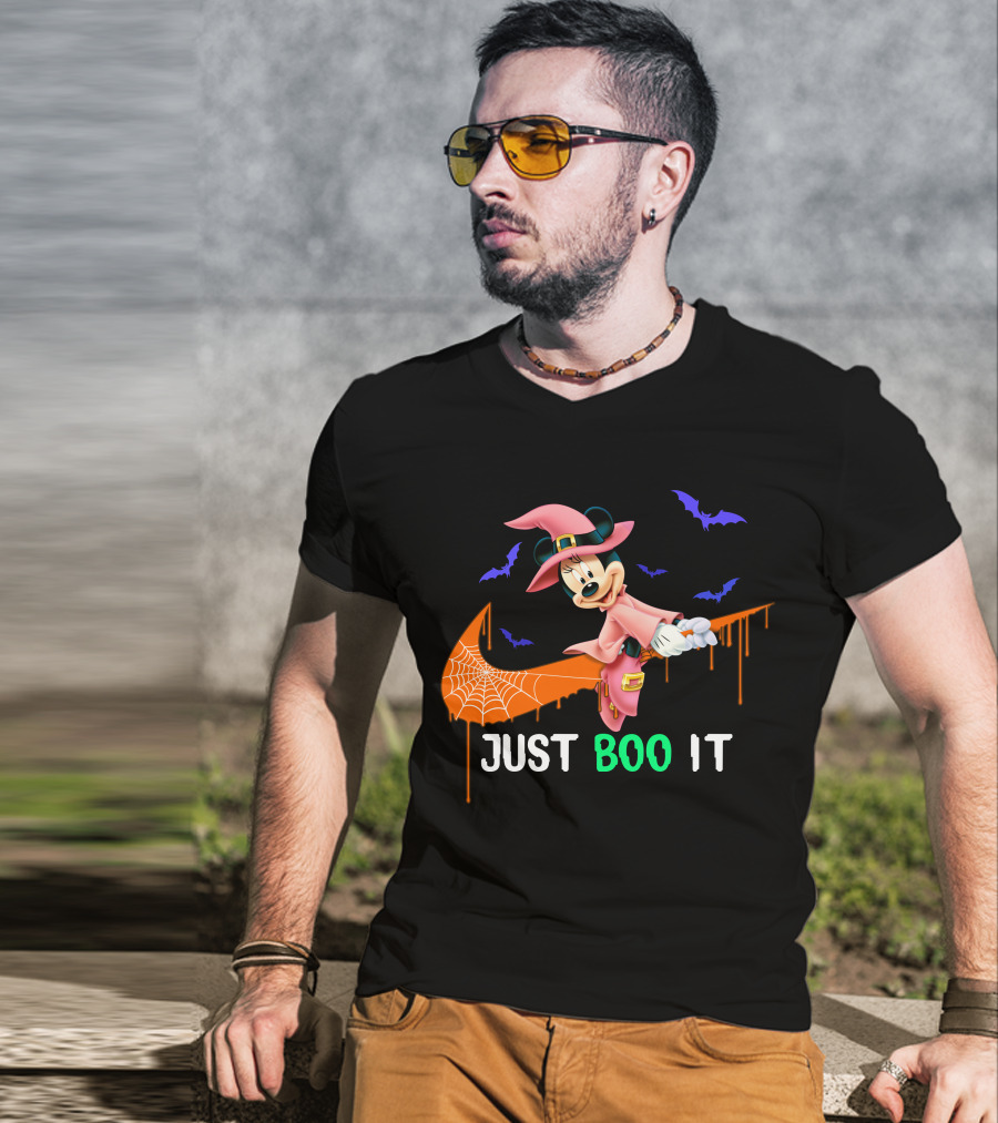 Just Boo It Minnie Halloween Witch Nike T-Shirt