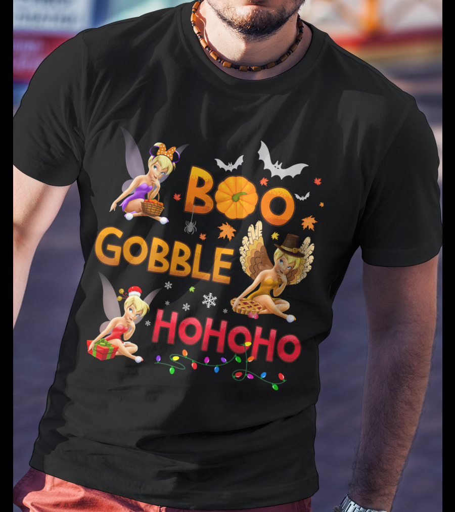 Boo Gobble Hohoho Tinker Bell T-Shirt