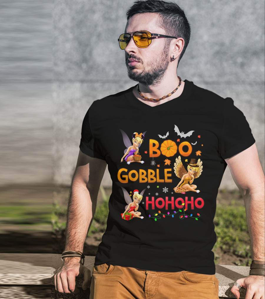 Boo Gobble Hohoho Tinker Bell T-Shirt