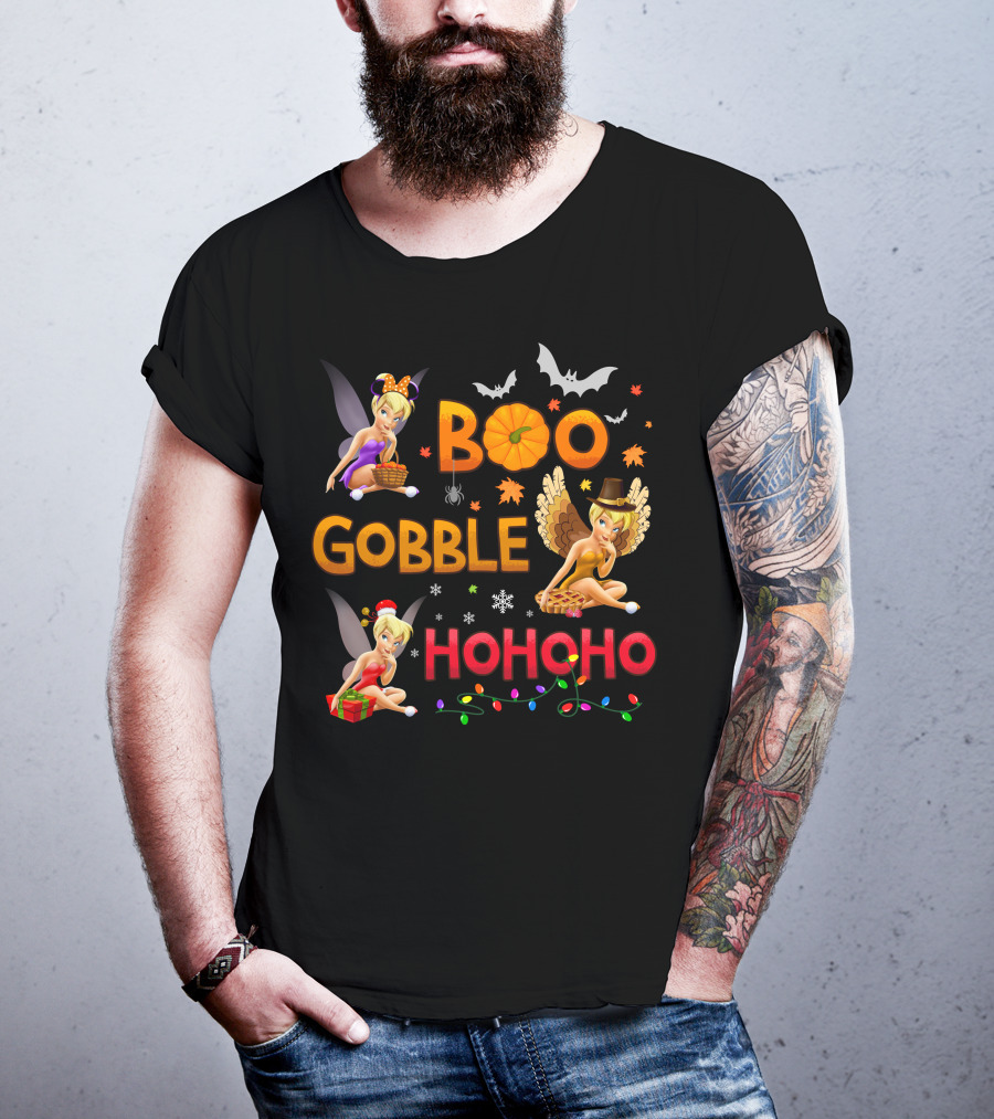 Boo Gobble Hohoho Tinker Bell T-Shirt