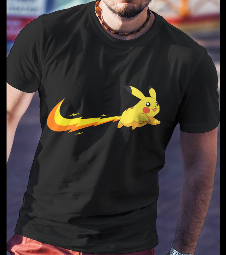 Pikachu Lightning Bolt Power Jump T-Shirt