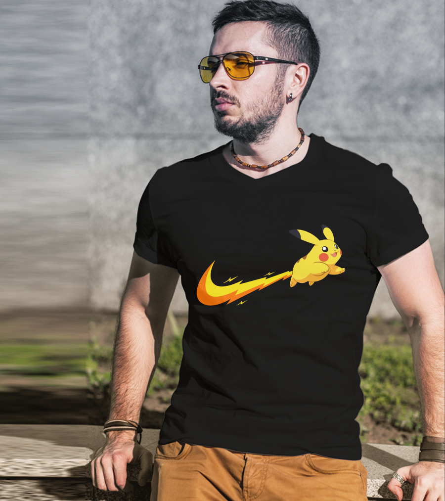 Pikachu Lightning Bolt Power Jump T-Shirt