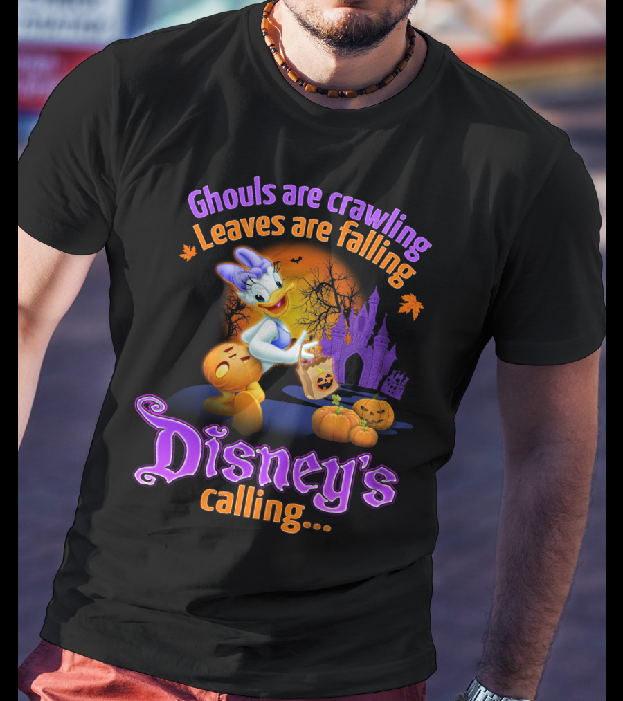 Ghouls Are Crawling Leaves Are Falling Disney's Calling T-Shirt