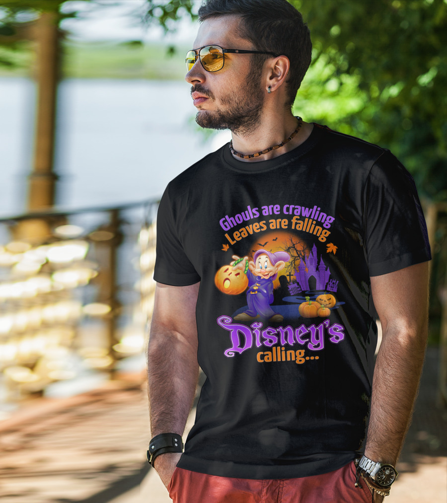 Ghouls Are Crawling Leaves Are Falling Disney's Calling Dopey Halloween T-Shirt