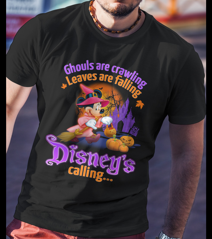 Ghouls Are Crawling Leaves Are Falling Disney's Calling Minnie T-Shirt