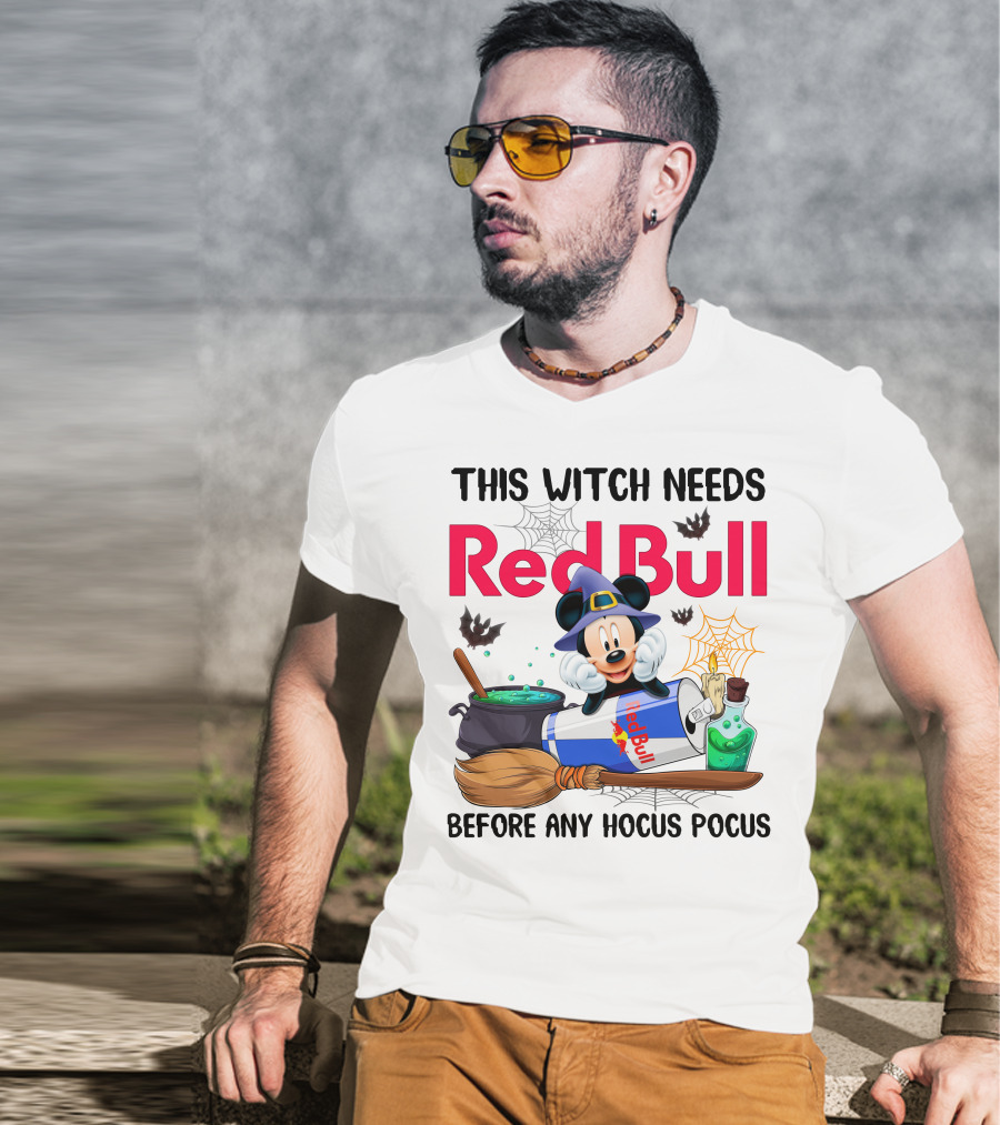 This Witch Needs Red Bull Before Any Hocus Pocus Mickey T-Shirt