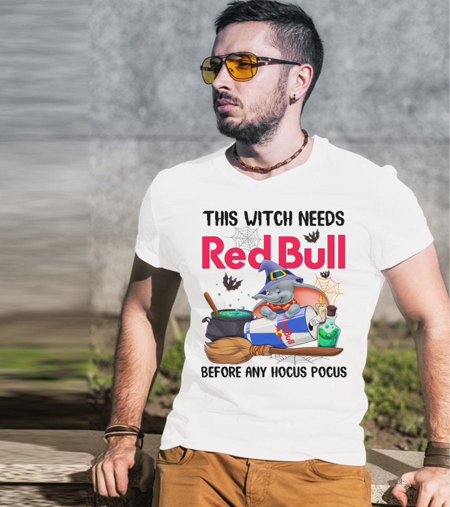 This Witch Needs Red Bull Before Any Hocus Pocus Dumbo T-Shirt