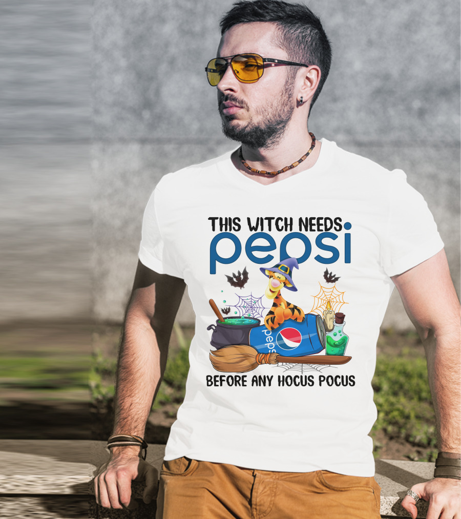 This Witch Needs Pepsi Before Any Hocus Pocus Tigger T-Shirt