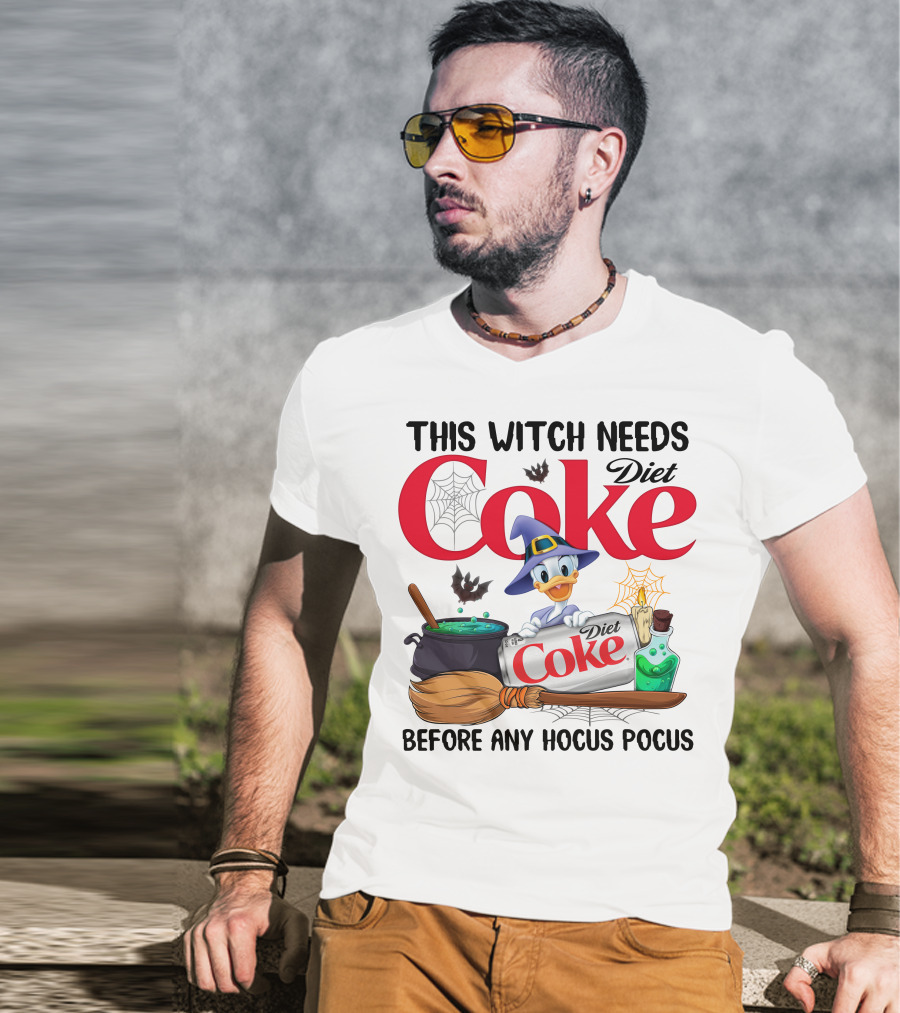 This Witch Needs Diet Coke Before Any Hocus Pocus Disney Character Magic Potion T-Shirt