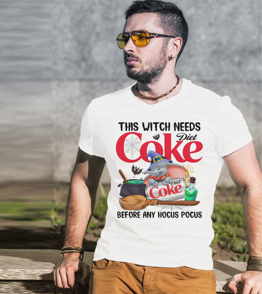 This Witch Needs Diet Coke Before Any Hocus Pocus Dumbo T-Shirt